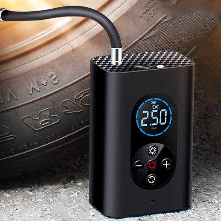 150psi-rechargeable-car-air-inflator-pump-with-led-lamp-for-car-motorcycle-bicycle-tyre-tire-balls-wireless-mini-auto-air-pump