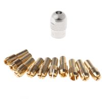 10pcs Drill Chucks Bits Brass Collet Mini Drill Chuck for Dremel Rotary Tool 4.3mm Dia 0.5mm-3.2mm Power Tool Accessory