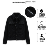 Áo Khoác Jeans Nam Denim Bền Bỉ Dày Dặn Solid Black ICONDENIM Regular Form thumbnail