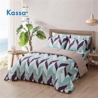 "ลดราคา"ผ้านวม Stripes KASSA HOME รุ่น ELPY091 ขนาด 90 x 100 นิ้ว สีฟ้า - เทา*-.PoN59.-*-.ถูกและดี.-*