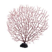 9" Height Red Plastic Coral Decoration for Aquarium Fish Tank