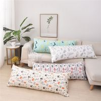 Cartoon Short Plush Long Pillowcase Plants Animals Pattern Bedroom Decor Hugging Body Pillow Cover Double Sleeping Pillow Case