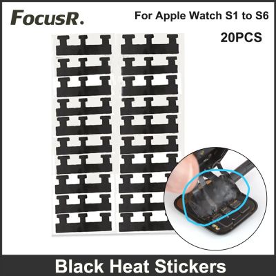 สติกเกอร์ความร้อนสีดํา 20PCS สําหรับ Apple Watch Series 4 5 6 S4 S5 SE 40MM 44MM 42MM เทปกาวกาว Flex Cable ซ่อมเปลี่ยนชิ้นส่วน