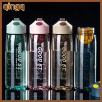 QINGQ 480มล. 550มล. กาต้มน้ำพลาสติกใสกลางแจ้งกระบอกน้ำกีฬากันรั่วดื่มชาแก้วกาแฟ