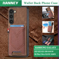 HANNEY สำหรับ Samsung Galaxy S23 S22 S21 S20 S10 S9 S8 Plus Ultra S21FE S20FE เคสโทรศัพท์กระเป๋าสตางค์หนัง PU สุดหรูพร้อม กันกระแทกแบบนิ่มลายคาวบอยหลัง SD-D5