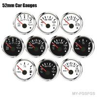 ▥♀✧ 52mm Car Gauges Oil pressure Meter Gauge Water Level Fuel Temperature 12V 24V Voltmeter For Car Marine Boat Boost Alarm Dropship