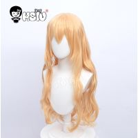 Miyazono Kaori Cosplay Wig Anime Your Lie In April Cosplay Hsiu Yellow Long Curly Hair Free Brand Wig Cap Kaori Cosplay