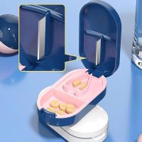 Small Pill Cutter Portable Medicine Box Pill Tablets Container Waterproof Travel Case Pill Splitter Cuts Vitamins Tablet