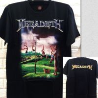 เสื้อยืดผู้ชาย วง Megadeth Black Shirt แขนสั้นลำลอง