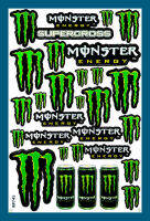 สติกเกอร์ Monster Energy สีเขียว (Mon745) สติกเกอร์แต่งรถ สำหรับรถมอเตอร์ไซค์ ติดรถยนต์ หมวกกันน็อค โลโก้  Stickersยอดฮิต จำนวน 1 แผ่น