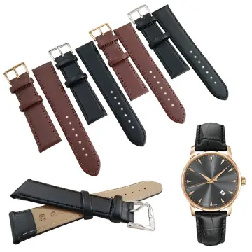 Mens black clearance leather watch bands