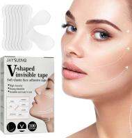 V shaped invisible tape แผ่นสติกเกอร์เก็บทรงหน้า 1 กล่อง มี 100 ชิ้น