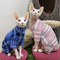 Hairless Cat Jumpsuit Sphinx ชุดนอน Sphinx แมวลาย Hoodies Cat เครื่องแต่งกาย DevonRex เสื้อฤดูใบไม้ผลิฤดูร้อน Cat เสื้อผ้า