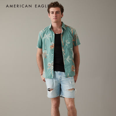 American Eagle Tropical Button-Up Resort Shirt เสื้อเชิ้ต ผู้ชาย (NMSH 015-6038-395)