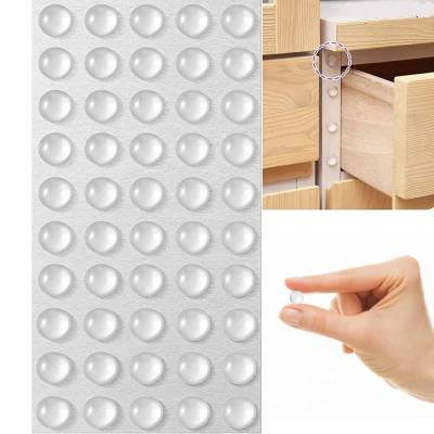 8*2.5mm 100pcs/sheet Silicone Bumper Self-Adhesive Rubber Feet Pad Clear Cabinet Drawer Bumper Door Stopper for Furniture Wall  Picture Frames