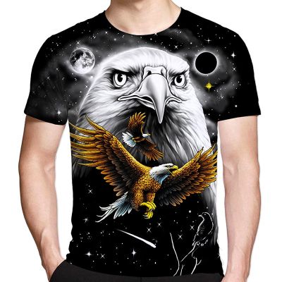 Summer Men The eagle T-shirt Personality Casual Animal Bird Pattern T-shirt Fashion Trend 3D Printed t-shirts