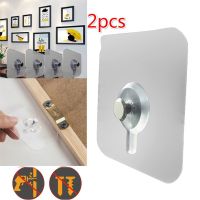 2pcs Photo Frame Hooks Invisible Stickers Hanging Picture Painting Non-Trace Self Adhesive Nails Hook Wall Paste Tack