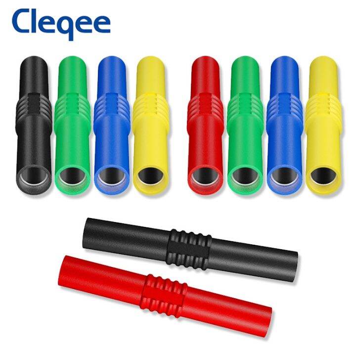 Cleqee P Pcs Mm Banana Socket Female Adapter Extension Insulated