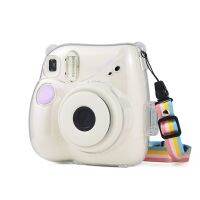 เคสพร้อมสายคาดคริสตัลป้องกันสำหรับ FUJIFILM Instax Mini 7 + (โปร่งใส)