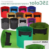 ↂ 1/2/3/5/7/10/12/15/17/20 Gallon 15Colors Felt Plant Strong Grow Bags Gardening Aeration Planting Pot Container Maintain Humidity