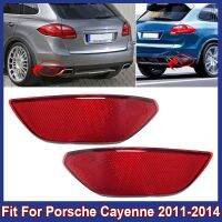 Car Accessories Left Right Reflective Strips Fit For Porsche Cayenne 2011-2014 Auto Rear Bumper Lights Tail Fog Lamp Reflector