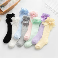 Honnyzia Shop Kids Socks New Baby Girls Knee High Socking Cotton Soft Lace Children Socks Princess 0-3Yrs Toddler Girl Leg Warmers Party Gift