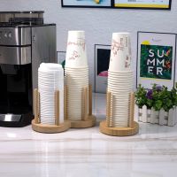 Cup Storage Holder Rack Shelf Water Tea Cups Wood Dispenser with Longer Stick Mug Display Stand Organizer Supplies