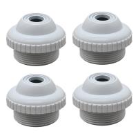 4X Swimming Pool Spa Return Jet Fitting Massage Nozzle Inlet Outlet Tub Nozzle with Adjustable Jet Eyeball Pool Tool