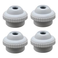 4X Swimming Pool Spa Return Jet Fitting Massage Nozzle Inlet Outlet Tub Nozzle with Adjustable Jet Eyeball Pool Tool