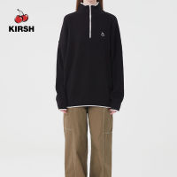 [KIRSH] UNI SMALL CHERRY KNIT HALF ZIP UP |22AW |