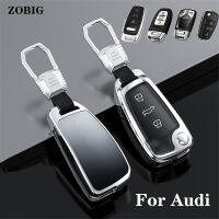 ZOBIG สำหรับ Audi Key Fob กรณีสังกะสีอัลลอยด์แก้ว Key Key สำหรับ A1 A3 A6 Q2 Q3 Q7 TT TTS R8 S3 S6 RS3 Smart Key