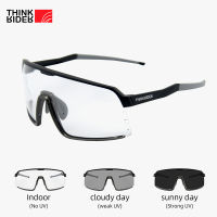 ThinkRider จักรยาน Photochromic ขี่จักรยานแว่นตาจักรยานแว่นตากีฬาแว่นกันแดดผู้ชาย MTB ถนนขี่จักรยานแว่นตาป้องกัน Goggleshot