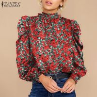 COD dhdfxcz ZANZEA Women Fashion Casual Long Sleeve O-Neck Floral Printed Blouse