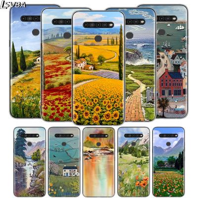 【CW】 Beautiful Oil Painting Landscape For LG V60 V50S V50 G8X G8S G8 G7 ThinQ 5G K61 K51S K41S K30 K20 Q60 Q9 Soft Phone Case