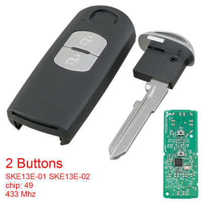 2ปุ่ม433เมกะเฮิร์ตซ์ Keyless สมาร์ทกุญแจรถระยะไกล Fob กับ ID46 PCF7952ชิป G8D-644M-KEY-E เหมาะสำหรับ Mitsubi ชิแลนเซอร์ O Utlander ASX