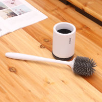 Rubber Head Toilet Brush Soft Non-slip TPR Cleaning Brush White Wall Hanging Floor Super Decontamination Bathroom Cleaning Tool