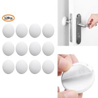 12 Door Knob Stopper Self Adhesive Cabinet Drawer Rubber Bumper Anti Collision Handle Guard Stickiness Wall Protector Shield Pad