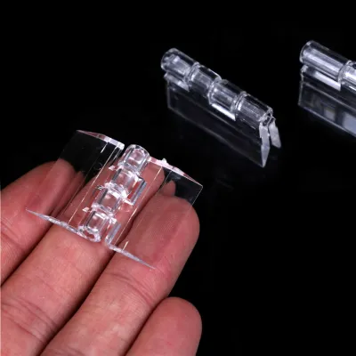 10Pcs Plastic Folding Hinges Transparent  Hinge Durable Clear Acrylic Hinge Tools