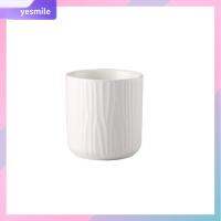 YESMILE เซรามิกส์ ที่ใส่ดินสอ สีขาวขาว ตัวจัดระเบียบเดสก์ท็อป แฟชั่นสำหรับผู้หญิง กล่องเก็บของสำหรับเก็บ ออฟฟิศสำหรับทำงาน