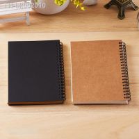 ⊕◑❅ Kraft Paper Cover Notebook Spiral Sketchbook Graffiti Notebook for School Supplies Blank Page 100 Pages 12x18cm