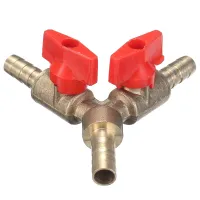 5/16 8MM Brass Y 3-Way Valve Shut Off Ball Valves Brass Plastic Fitting Hose Barb Fuel Gas For Garden Irrigation