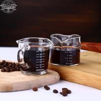 【CW】✸⊕  70ml/75ml/80ml/150ml Glass Espresso Measuring Cup Double/Single Mouth Jug Supplies Scale Measure Mug