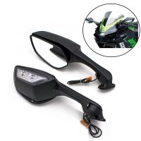 Motorcycle Rearview Mirror Foldable with Turn Signal for Kawasaki Ninja ZX10R ZX1000 2011-2015 for Honda CBR250R CBR500R CBR650F