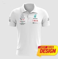 เสื้อโปโลแขนสั้นเสื้อโปโลผู้ชายแห้งเร็ว F1ใหม่2023