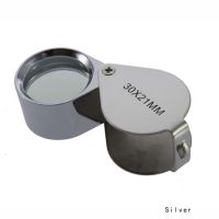 30X Glass Magnifying Magnifier Jeweler Eye Jewelry Loupe Loop (Color: Silver)