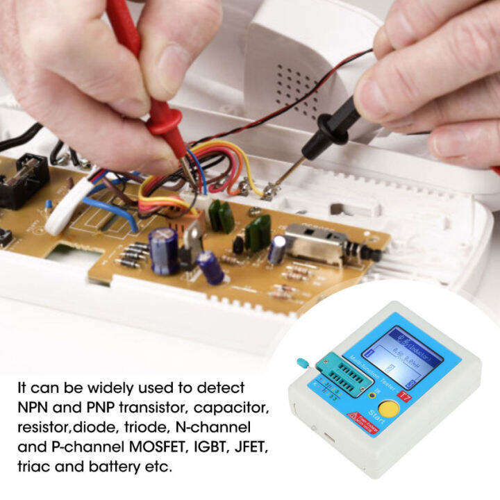 LCRT7 T7 Penguji Transistor TFT Diode Triode Pengukur Kapasitansi LCR ESR Meter NPN PNP MOSFET