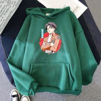 Anime Attack On Titan Hoodies Ackerman Pullover Hooded Tops Streetwear MenS Long Sleeve Clothing Women Daily Casual Loose Hoody Size Xxs-4Xl