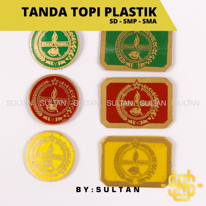 TANDA TOPI PRAMUKA Tanda Topi Tatop Pramuka Putra dan Putri Bahan