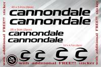 (Wellsunny6) Cannondale สติ๊กเกอร์ติดจักรยาน/สติกเกอร์ (สีดำมันวาว) 1ชุด