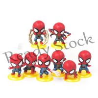 【hot sale】 ✺ B09 8pcs Spiderman Toy Cartoon Superhero Spiderman PVC Action Figure Collectible Model Birthday Party Cake Decoration